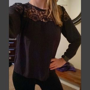 Loft brand long sleeve top! Black size XS